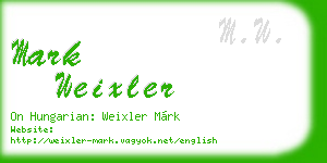 mark weixler business card